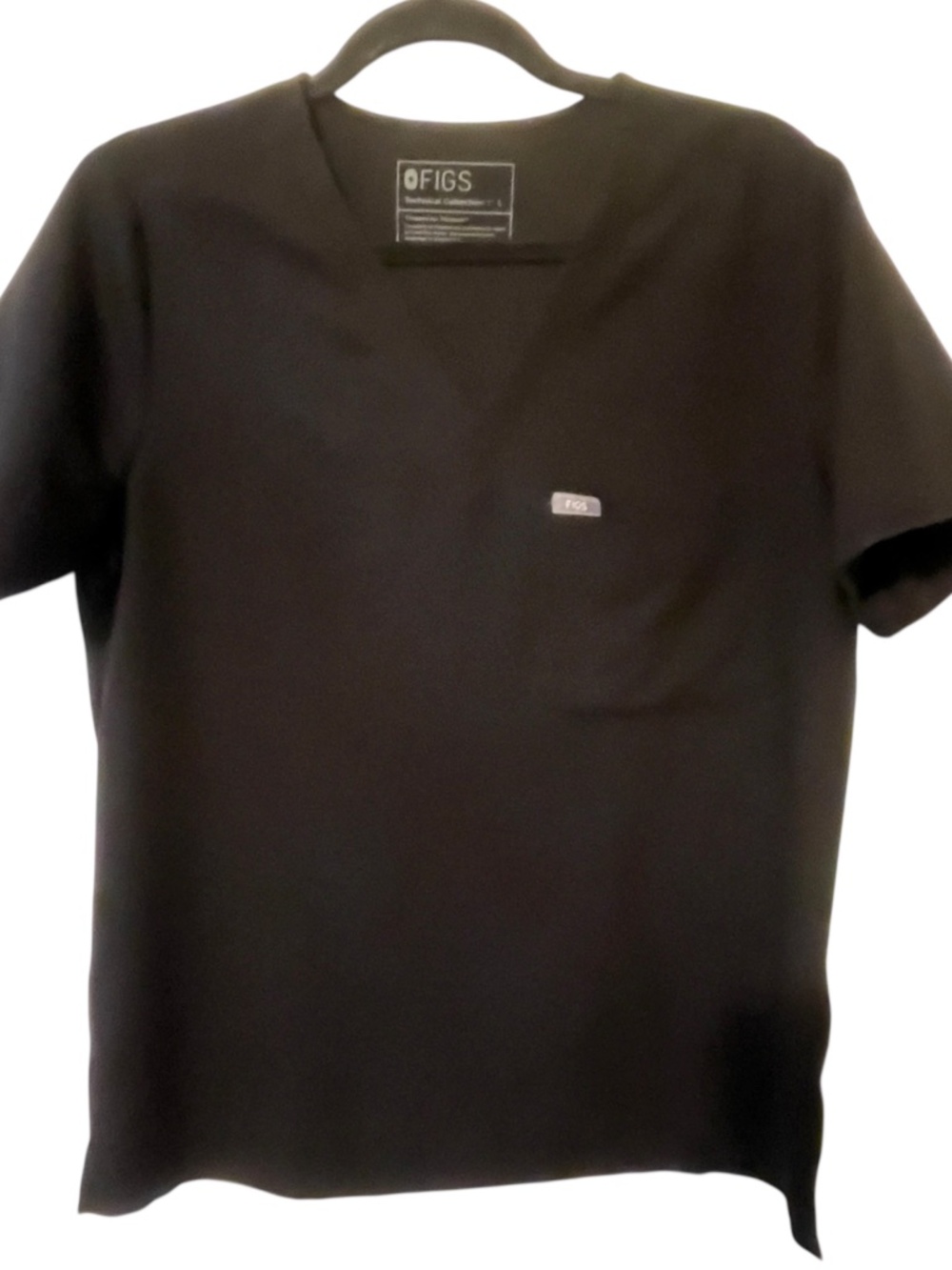 Figs Womens Catarina One-Pocket Scrub Top Black Large
